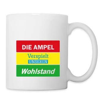 Protest Streik Demo Statement zum Wohlstand - Tasse - Weiß - Rechts