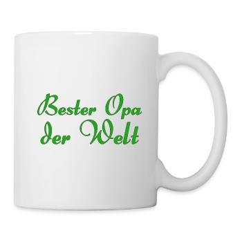 Bester Opa der Welt - Tasse - Weiß - Rechts