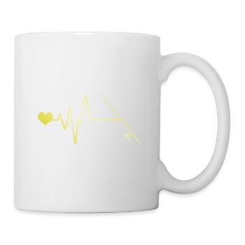 Angelrute Herzschlag - Tasse - Weiß - Rechts