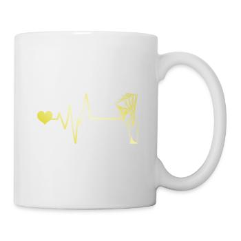 Cœur de pouls d’argent - Mug blanc - blanc - Droite