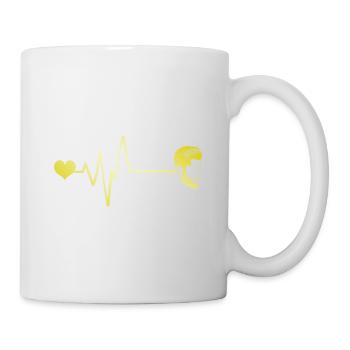 Stylist Friseur Puls Herz Liebe - Tasse - Weiß - Rechts