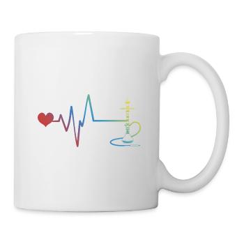 Bong Smoking Pipe Pulse Heartbeat - Mug - white - Right