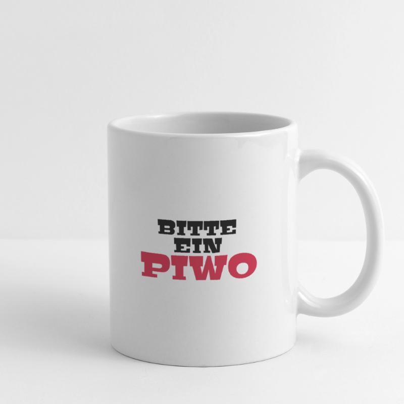 Bitte ein Piwo Polnisch Deutsch Spruch Geschenk Tasse