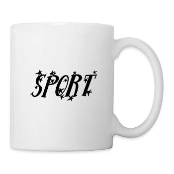 Dynamic sports motif with stars - Mug - white - Right