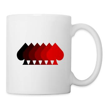 Spades signs in different colors | Gradient - Mug - white - Right