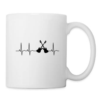 Love Guitar Music Electric Guitar ECG Guitarist - Mug - white - Right