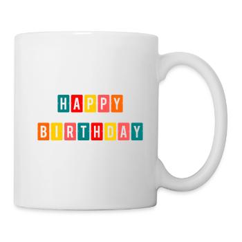 ALLES GUTE ZUM GEBURTSTAG. ALLES GUTE ZUM GEBURTSTAG. JAHRESTAG. - Tasse - Weiß - Rechts