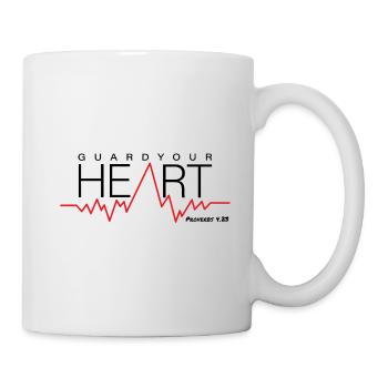 Guard your heart! Proverbs4.23 - T-Shirt - Tasse - Weiß - Rechts