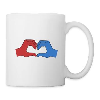 herz rot - Tasse - Weiß - Rechts
