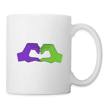 herz lila - Tasse - Weiß - Rechts