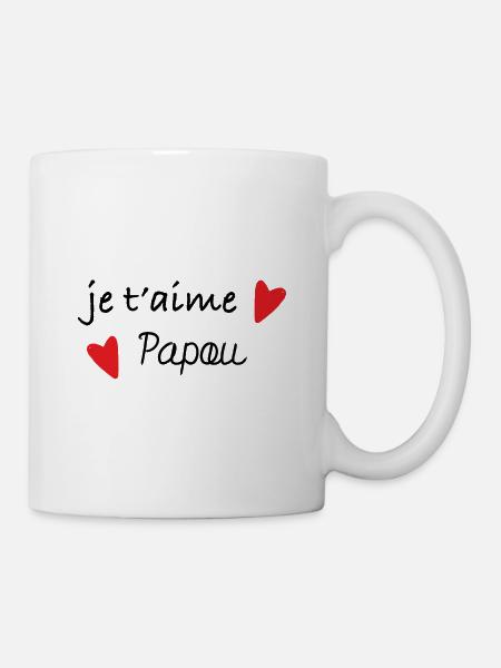 Je t'aime papou - Mug blanc - blanc