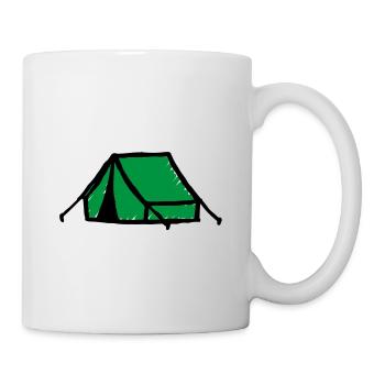 Zelt Zelten - Tasse - Weiß - Rechts