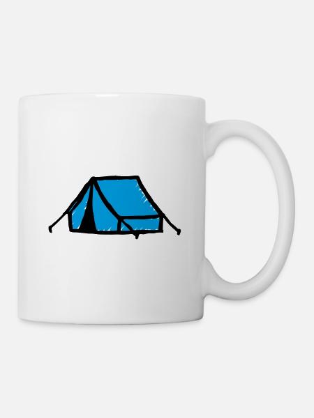 Zelt - Tasse - Weiß