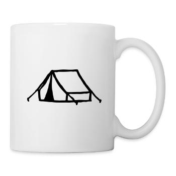 Tent Sketch Drawing - Mug - white - Right
