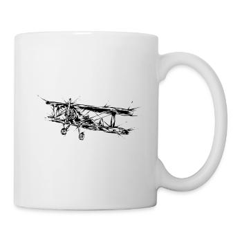 Flugzeug Pilot - Tasse - Weiß - Rechts