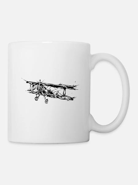 Flugzeug Pilot - Tasse - Weiß