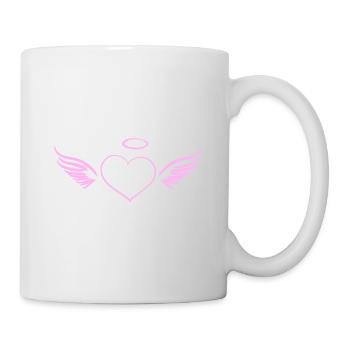 Pink Heart Angel Wing Symbol - Mug - white - Right