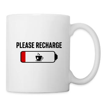 Please Reacharge Tea Lover Tea Drinking Tea Brewin - Tasse - Weiß - Rechts