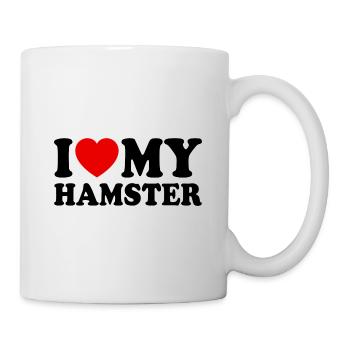 I Love My Hamster Animal Lover Animal Owner Hamste - Tasse - Weiß - Rechts