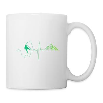 Ecg Heartbeat Graphic Bouldering Mountaineering Bo - Tasse - Weiß - Rechts