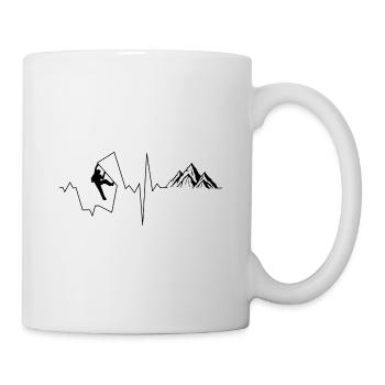 Ecg Heartbeat Graphic Bouldering Mountaineering Bo - Tasse - Weiß - Rechts