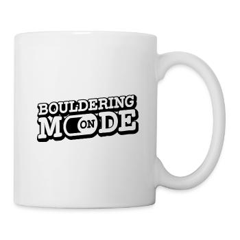 Bouldering Mode On Rock Climber Rock Boulder Mount - Tasse - Weiß - Rechts