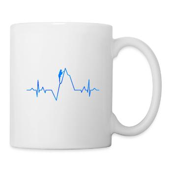 Ecg Heartbeat Graphic Bouldering Mountaineering Bo - Tasse - Weiß - Rechts