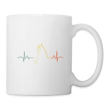 Ecg Heartbeat Graphic Bouldering Mountaineering Bo - Tasse - Weiß - Rechts