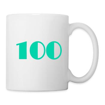100 ANS. 100e ANNIVERSAIRE. ANNIVERSAIRE 100 ANS - Mug blanc - blanc - Droite