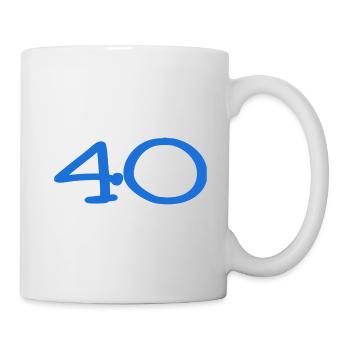 40. 40 YEARS. 40th ANNIVERSARY. 40TH ANNIVERSARY. - Mug - white - Right