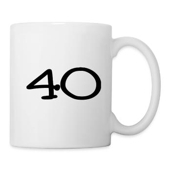 40. 40 YEARS. 40th ANNIVERSARY. 40TH ANNIVERSARY. - Mug - white - Right