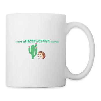Der Kaktus und der Igel - Tasse - Weiß - Rechts