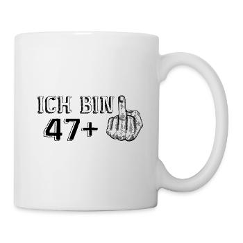 Drôle de cadeau d’anniversaire J’ai 47 ans Plus 1 - Mug blanc - blanc - Droite