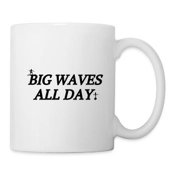 Surf - Surfeur - Surfeur - Surfergirl - Vagues - Mug blanc - blanc - Droite