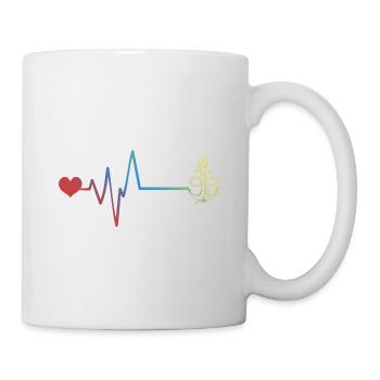 Ancrer le pouls du rythme cardiaque - Mug blanc - blanc - Droite