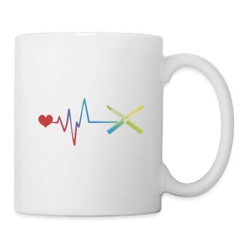 E-Zigarette Puls Herzschlag - Tasse - Weiß - Rechts