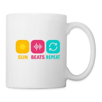 Sun Beats Repeat – music festivals Festival summer - Mug - white - Right