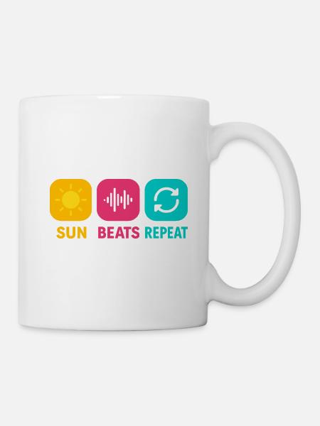 Sun Beats Repeat – music festivals Festival été - Mug blanc - blanc