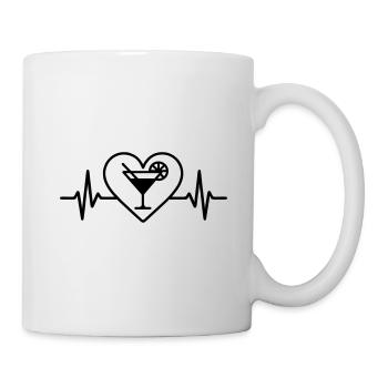 Heart Glass Cocktail - Mug - white - Right