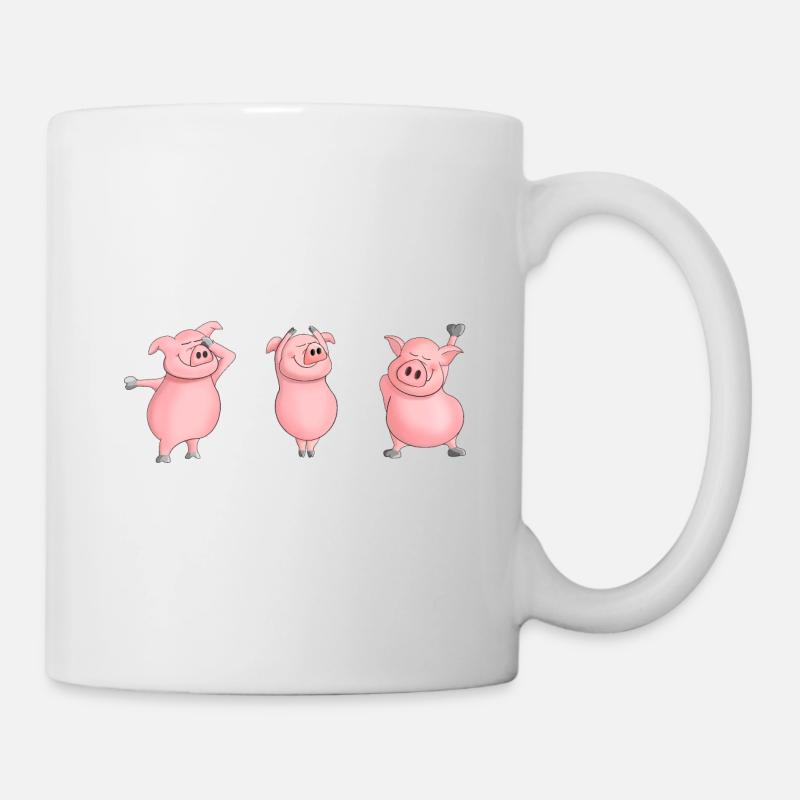 Ulkige Schweinchen - Tasse - Weiß