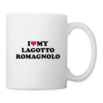 Lagotto Romagnolo - Tasse - Weiß - Rechts