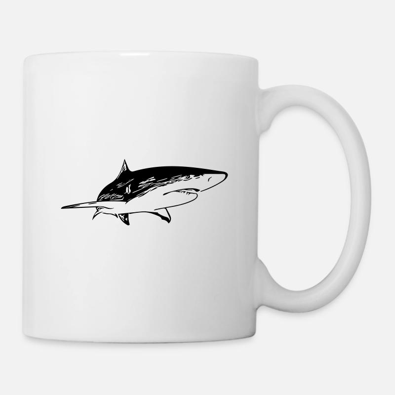 Hai - Vintage Vector Design - Tasse - Weiß