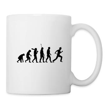 Polizisten Geschenk Evolution Beamte der Polizei K - Tasse - Weiß - Rechts