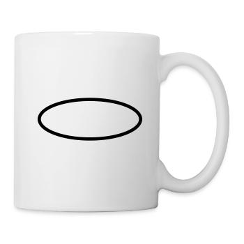 Icônes de cercle ovale - Mug blanc - blanc - Droite