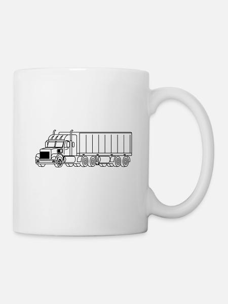 Camions / Camions - Mug blanc - blanc