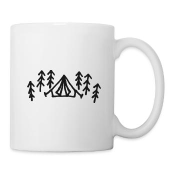 Tent Camping Landscape - Mug - white - Right