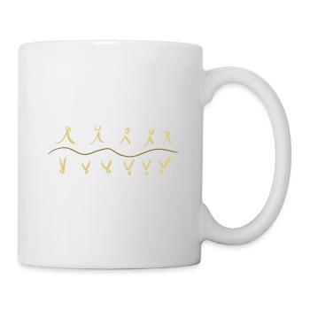line stroke waves symbols - Mug - white - Right