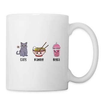 Cats Ramen Boba Tea Lover Tea Drinker Tea Brewing - Tasse - Weiß - Rechts