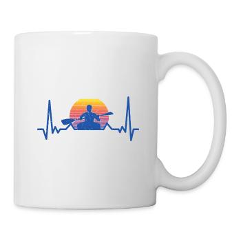 Heartbeat Graphic Kayaking Canoe Rowing Rower Padd - Tasse - Weiß - Rechts