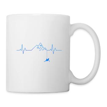 Ecg Heartbeat Graphic Bouldering Mountaineering Bo - Tasse - Weiß - Rechts